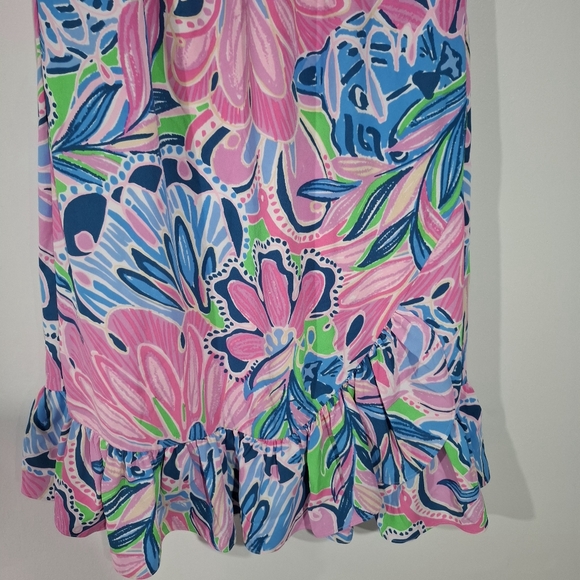 Lilly Pulitzer Laurana Maddlyn Off-The-Shoulder Stretch Dress Sz S Flounce Pink - Picture 4 of 13